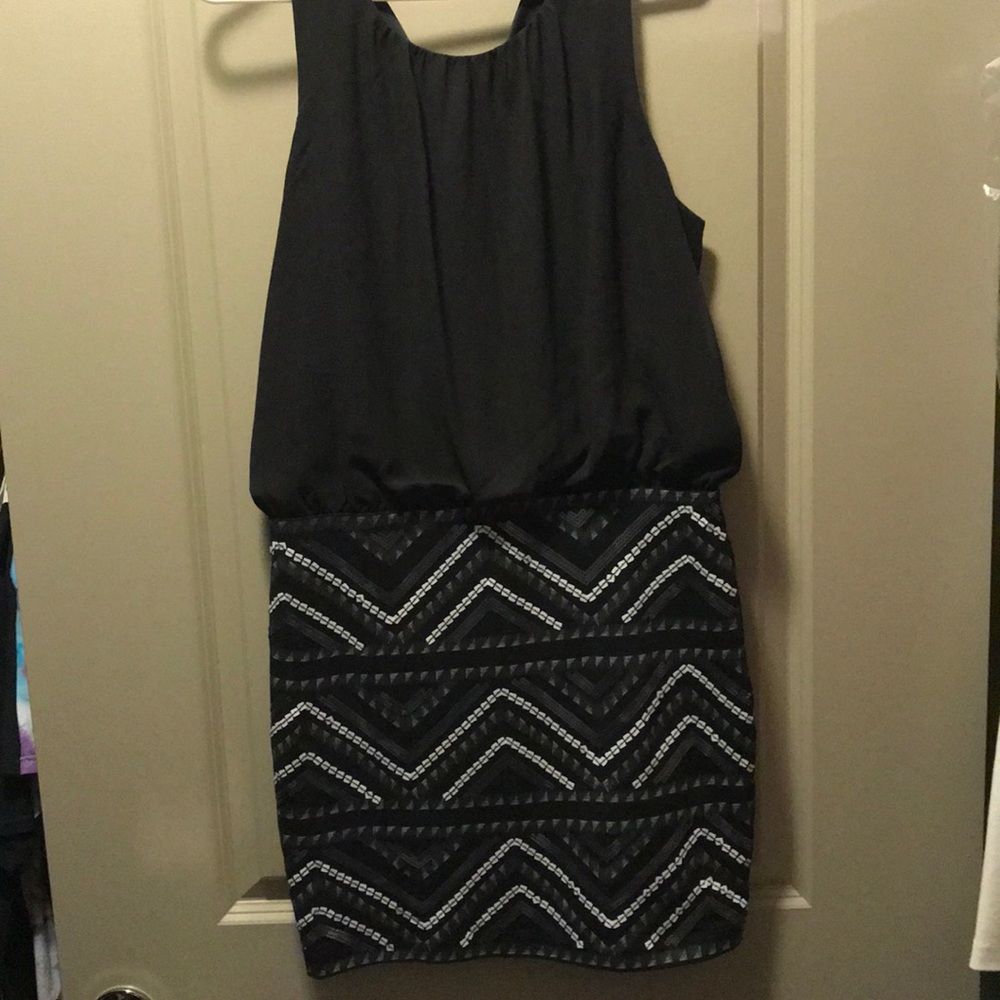 Black sequin party dress